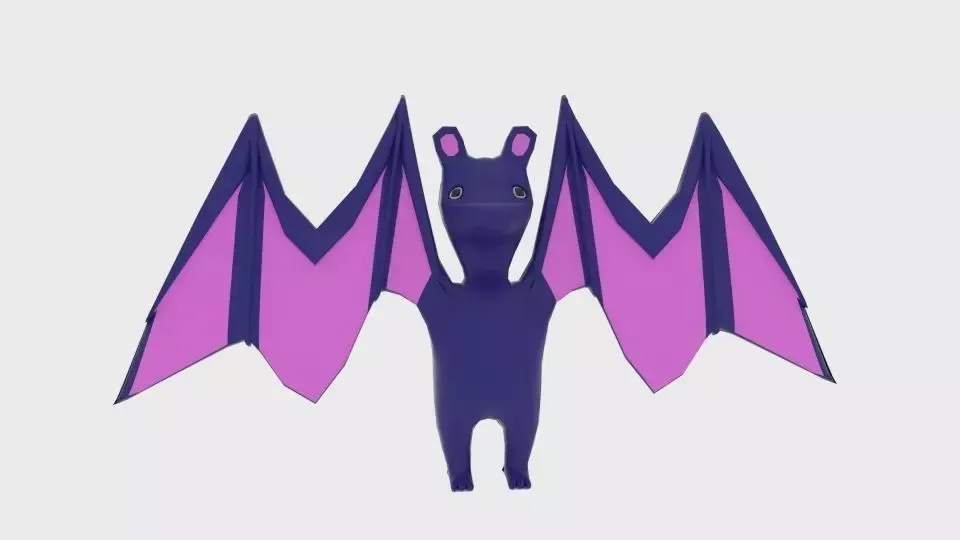  Character Toon Bat  Low-poly 3D model