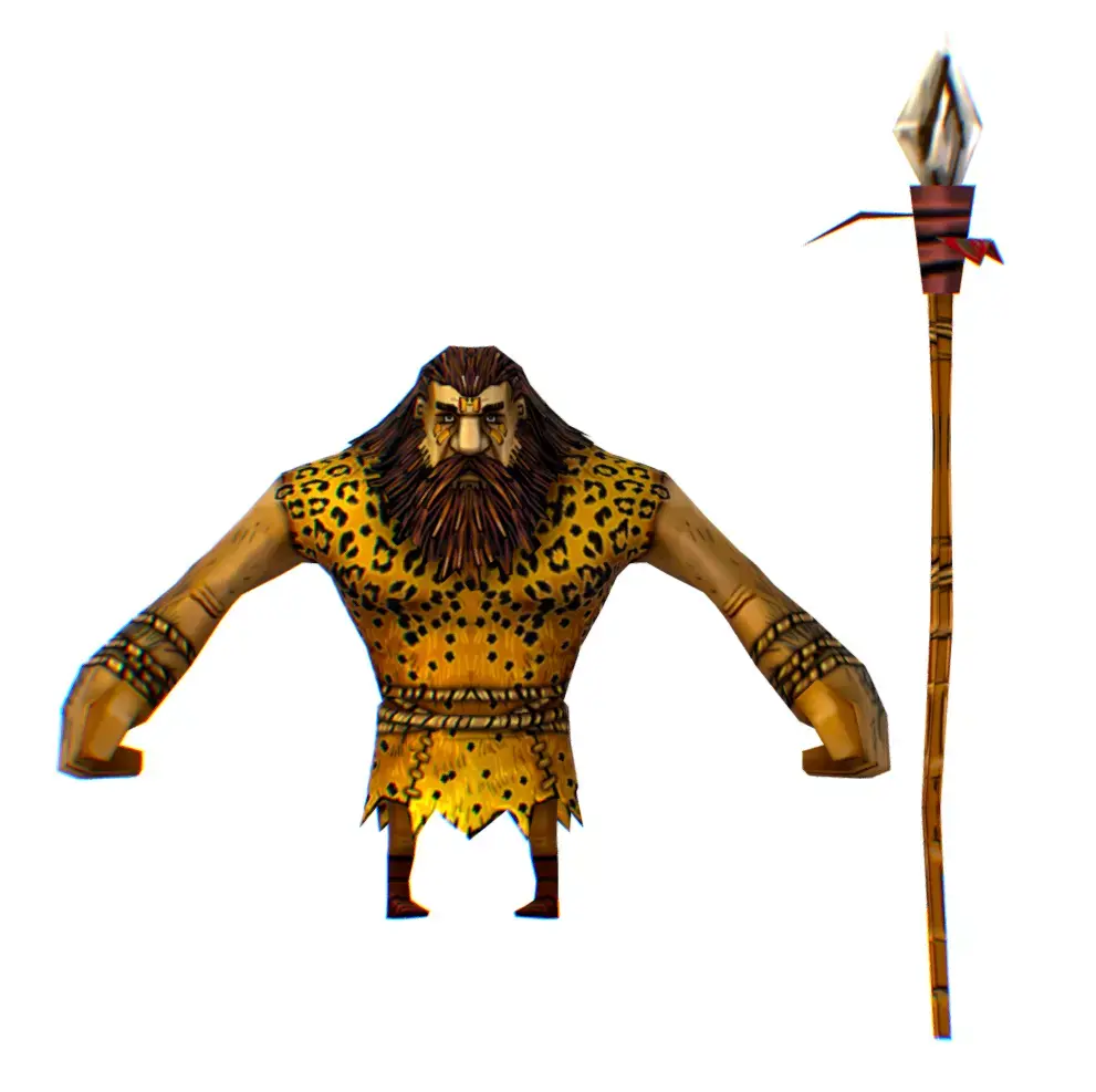 Low Poly Cartoon Creature Hunter Low-poly 3D model