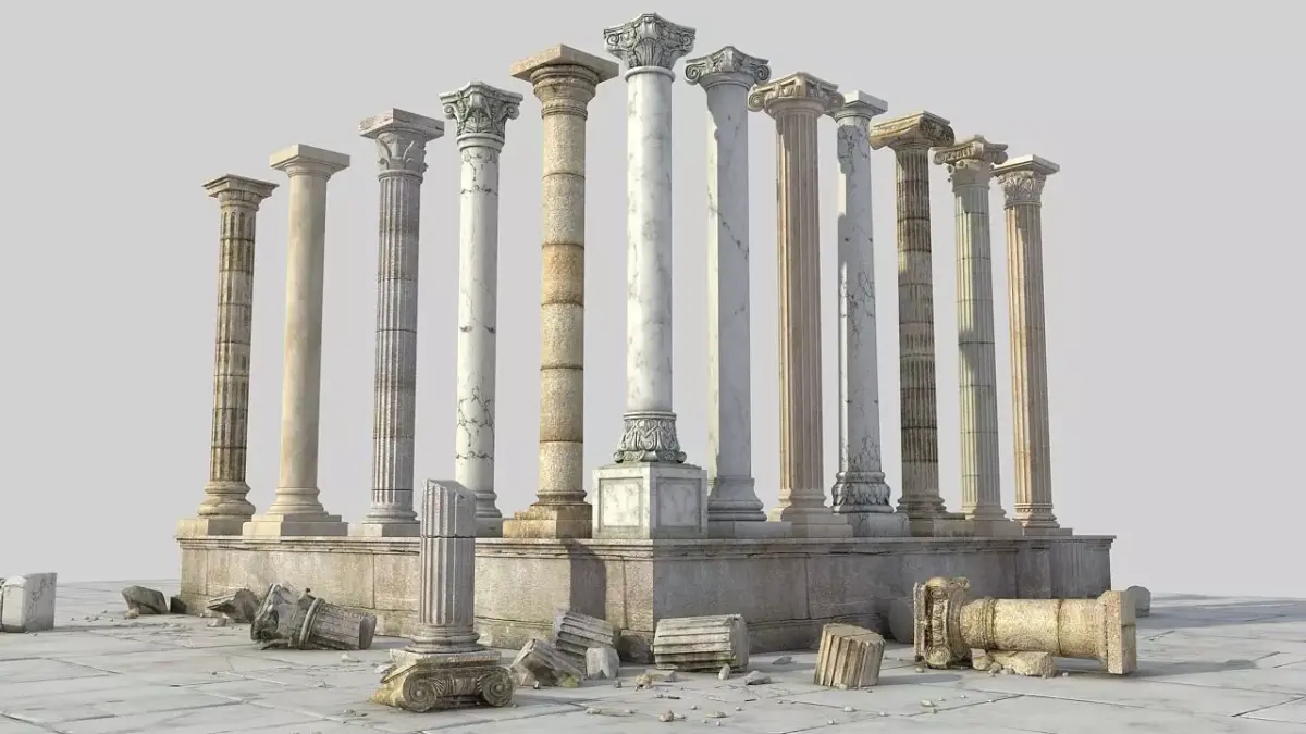 Ancient Columns 3D model