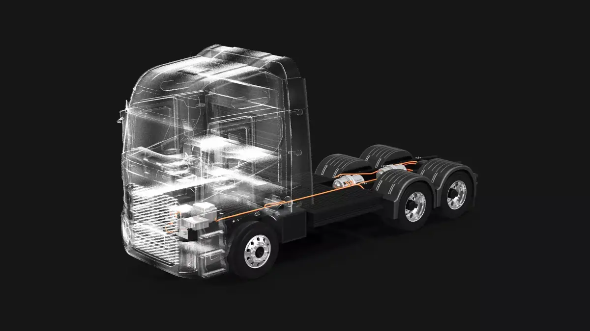 Electric Truck Chassis X-ray 3D model
