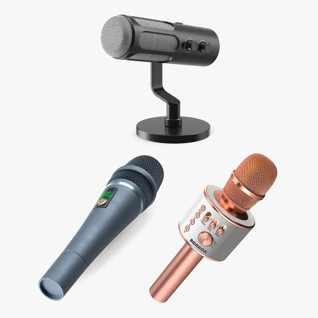 Wireless Microphones Collection 3D model
