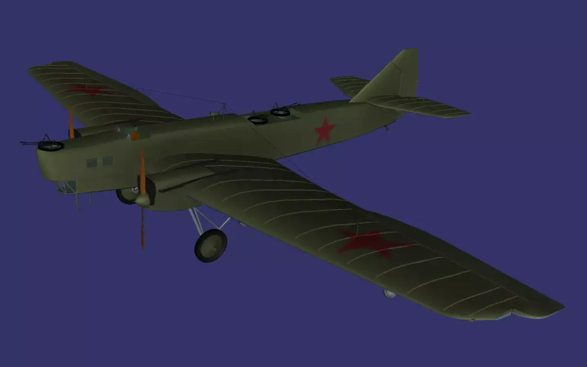 Tupolev TB-1 Low-poly 3D model