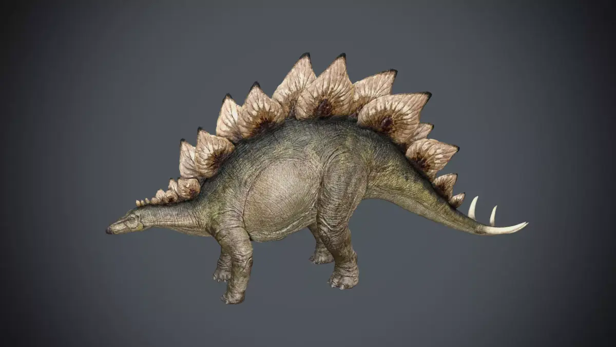 Stegosaurus- Maya Low-poly 3D model