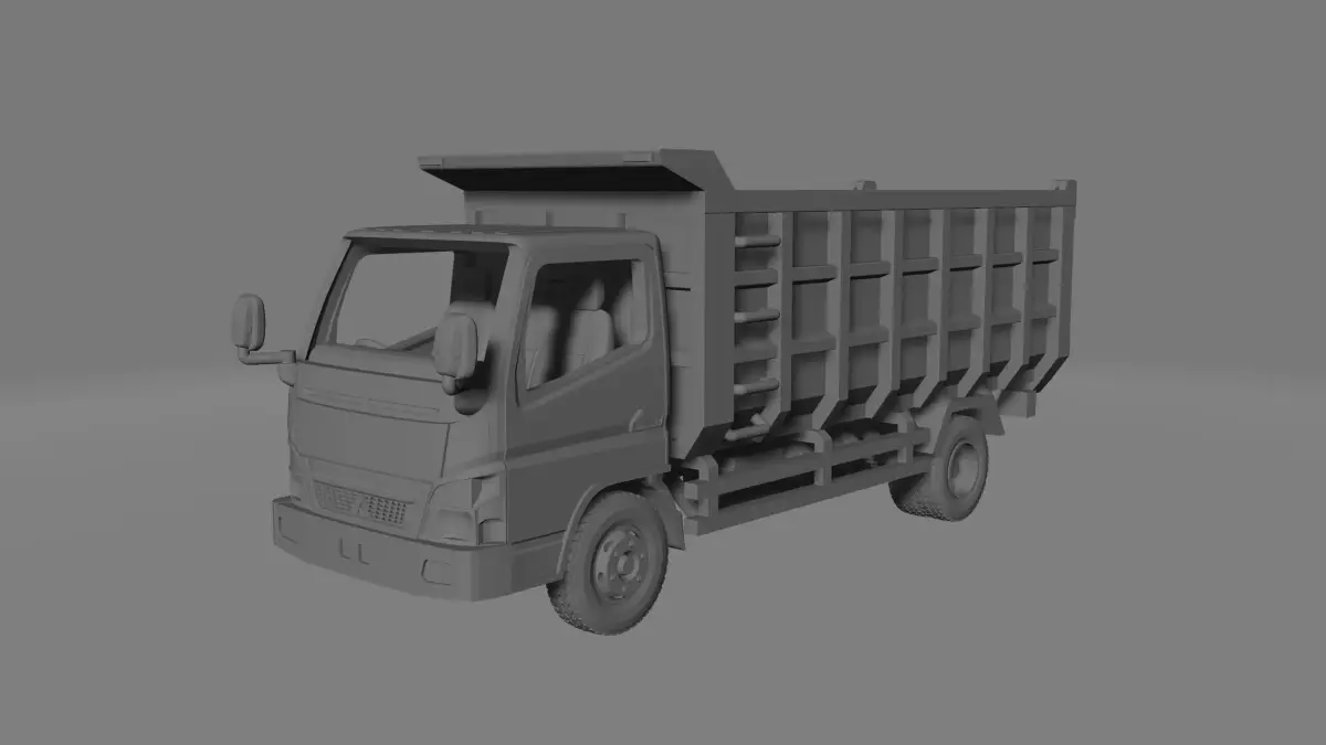 Mitsubishi Fuso Canter FE Dump Truck 3D print model