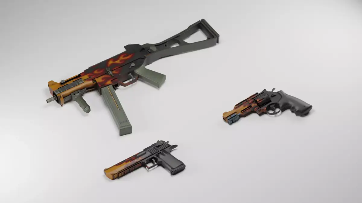 CS2 Blaze Collection 3D model