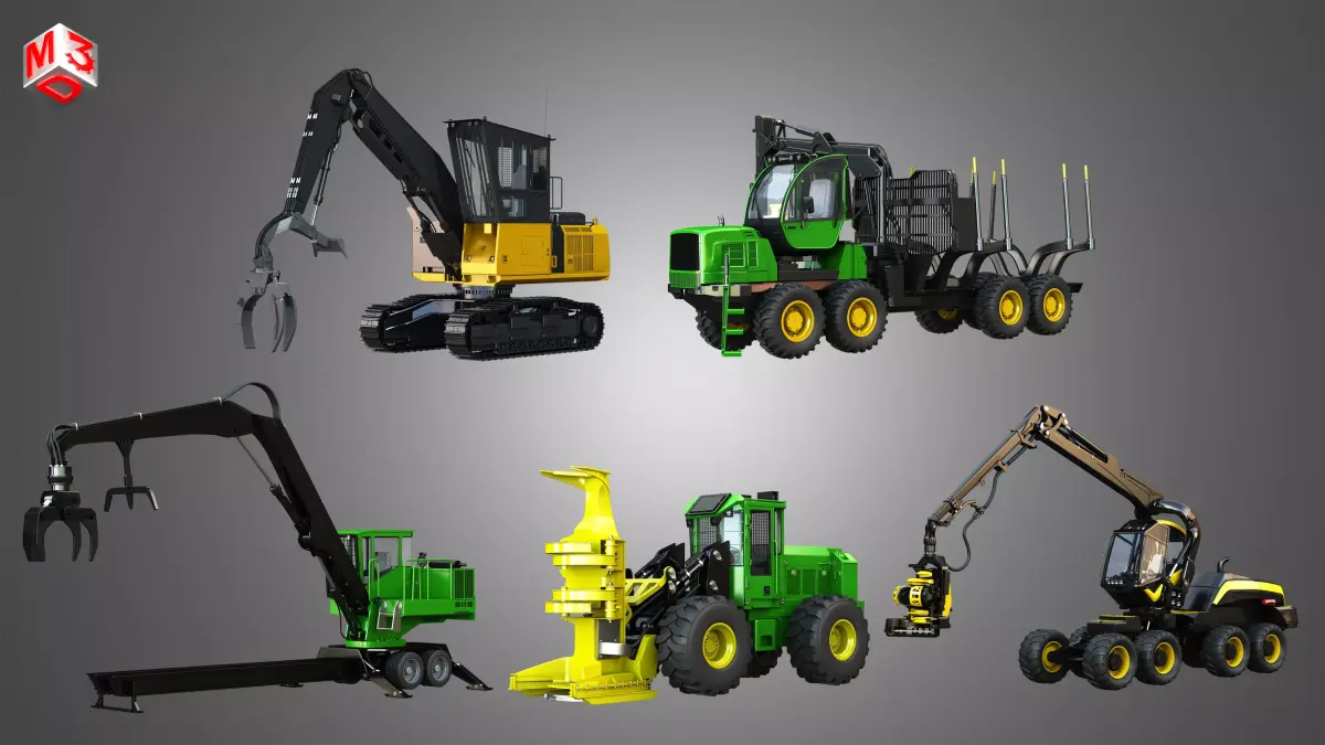 Forest Machines  5 in 1 3D Model Pack purchase