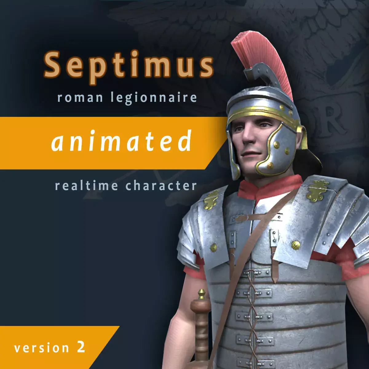 Septimus roman legionnaire Low-poly 3D model