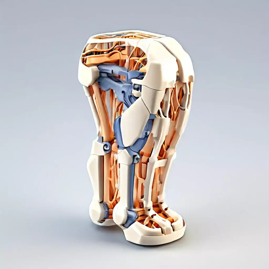 SciFi Robotic Legs with Internal Structure Low-poly 3D model