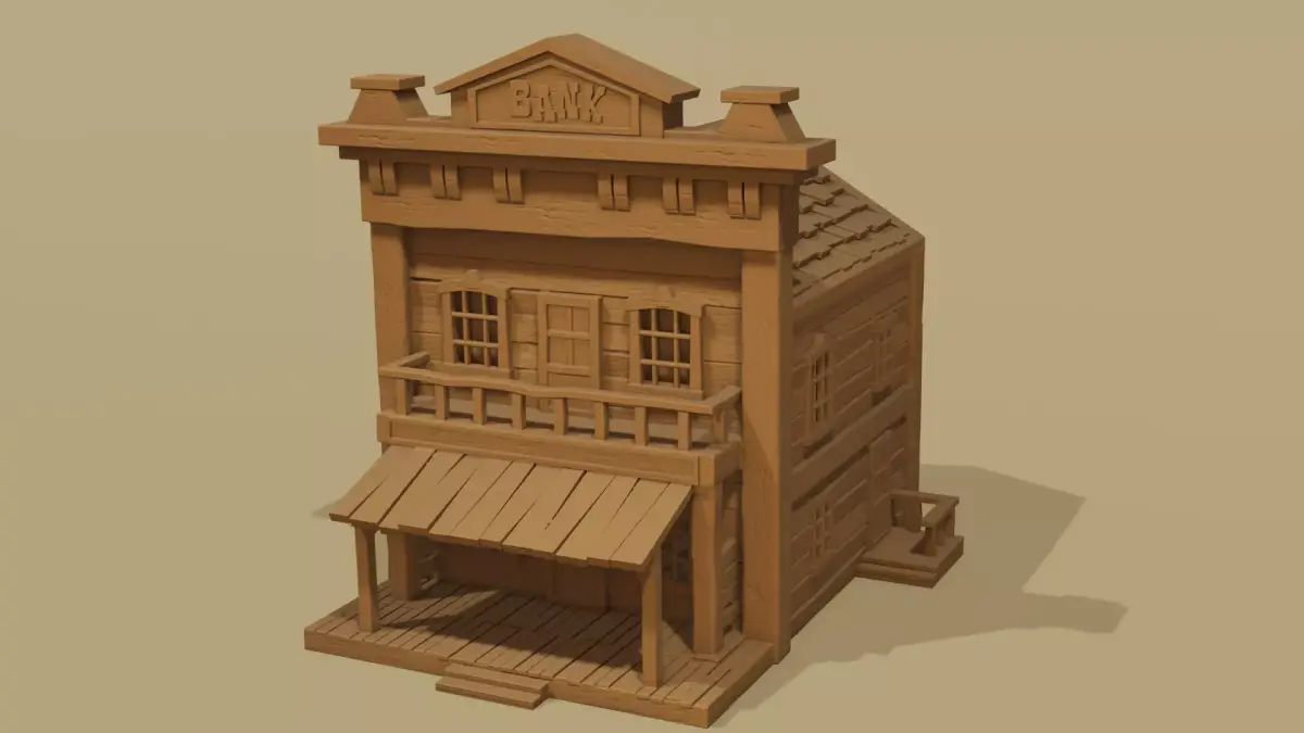 Texas Stylized houses 6 models Part 1 3D print model