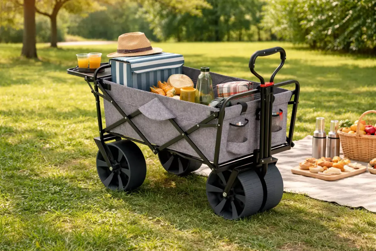 Folding Utility Wagon Cart Transport 3D model