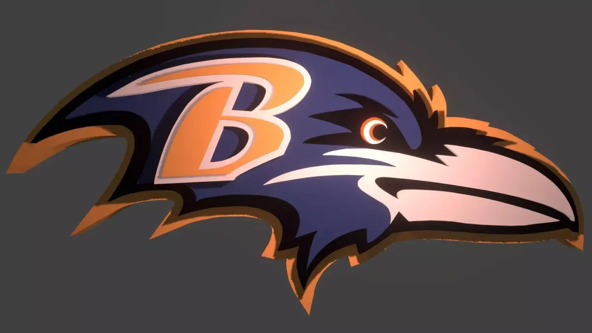 Ravens logo 3D model