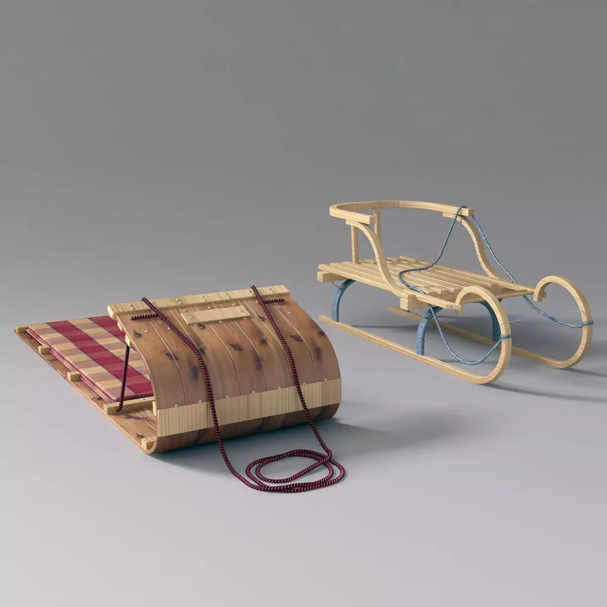 winter sleigh 3D model