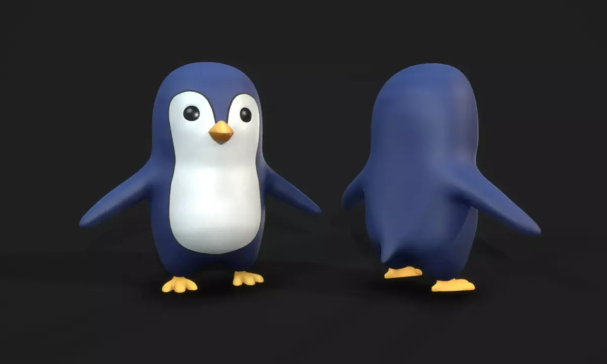Penguin - Stylised PBR Character Low-poly 3D model