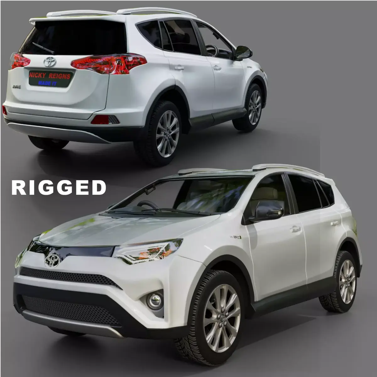 Toyota Rav4 2017 Hybrid Free 3D model