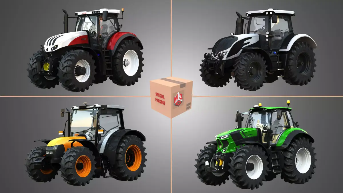 Tractors 4 in 1 3D model