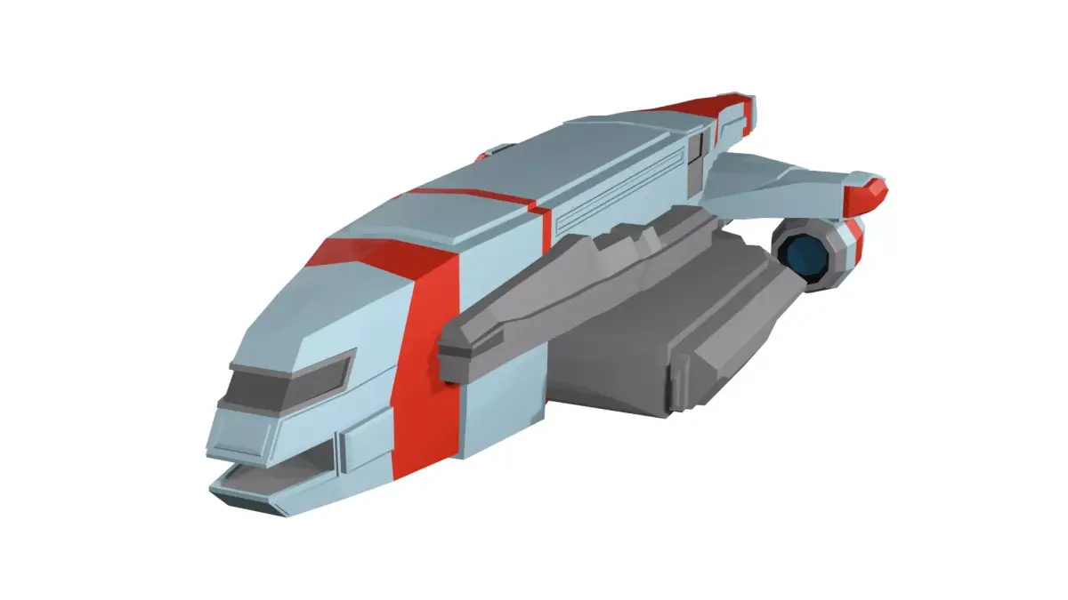 Low-poly spaceship Low-poly 3D model buy