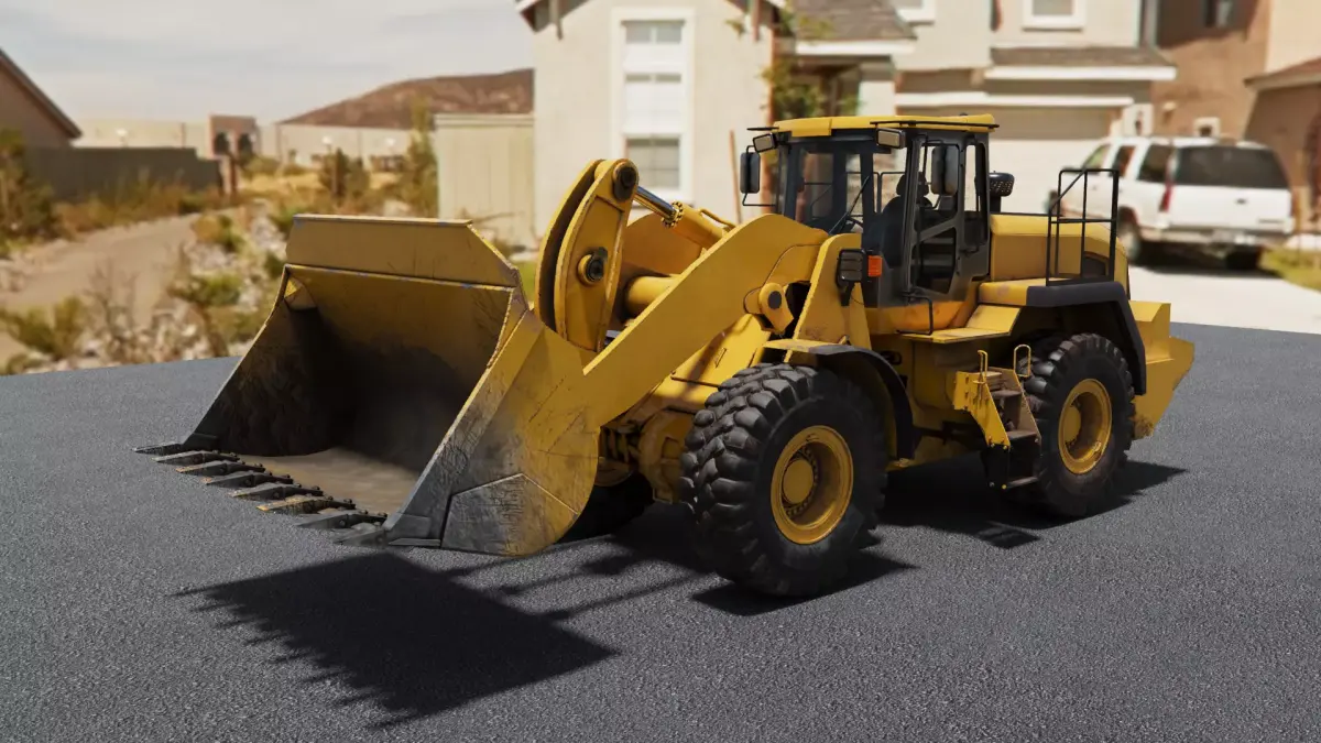 Wheel Loader Low-poly 3D model by PhilRivera from CGTrader