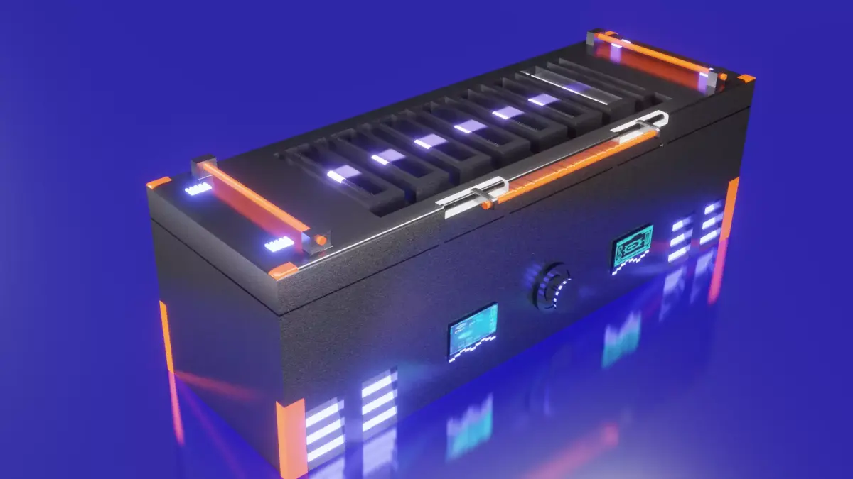 Sci-fi box Low-poly 3D model 5