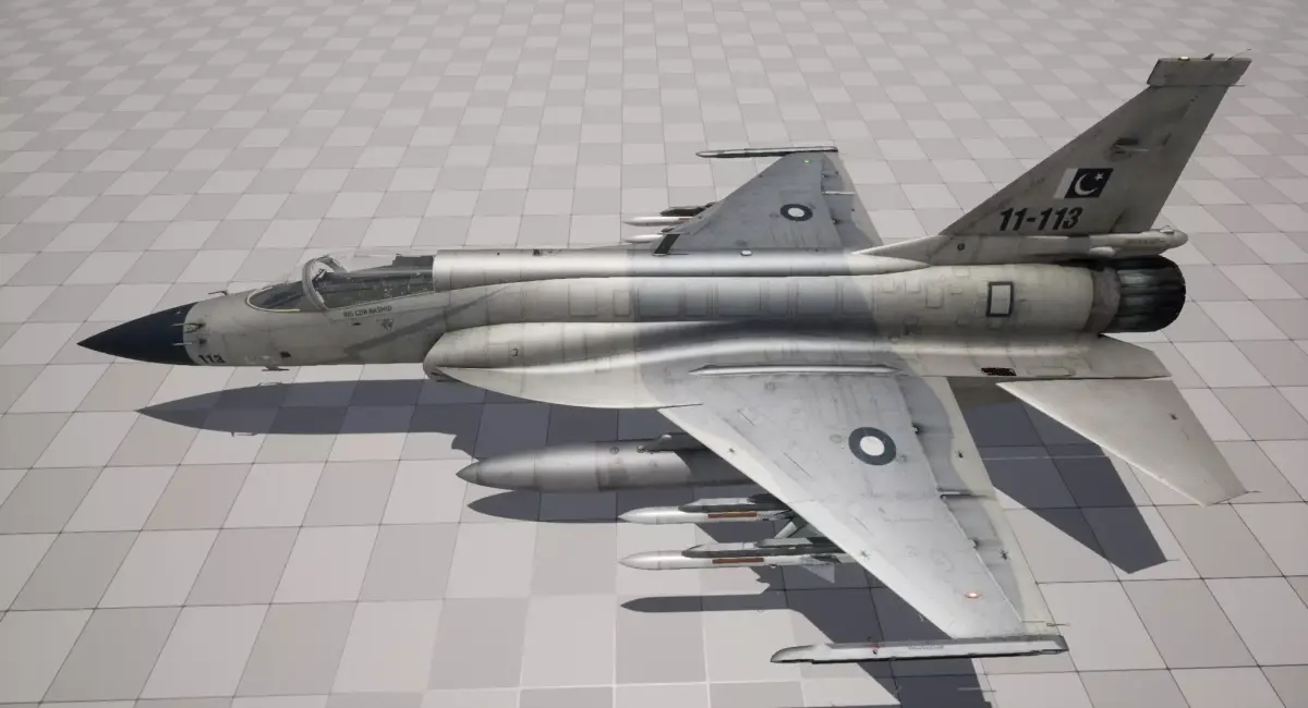 Rigged JF-17 Fighter Jet 3D model