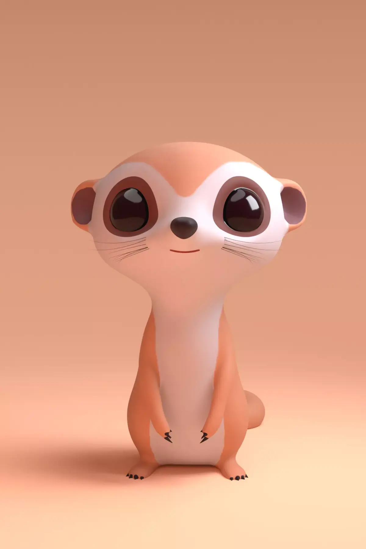 Cute meerkats Low-poly 3D model