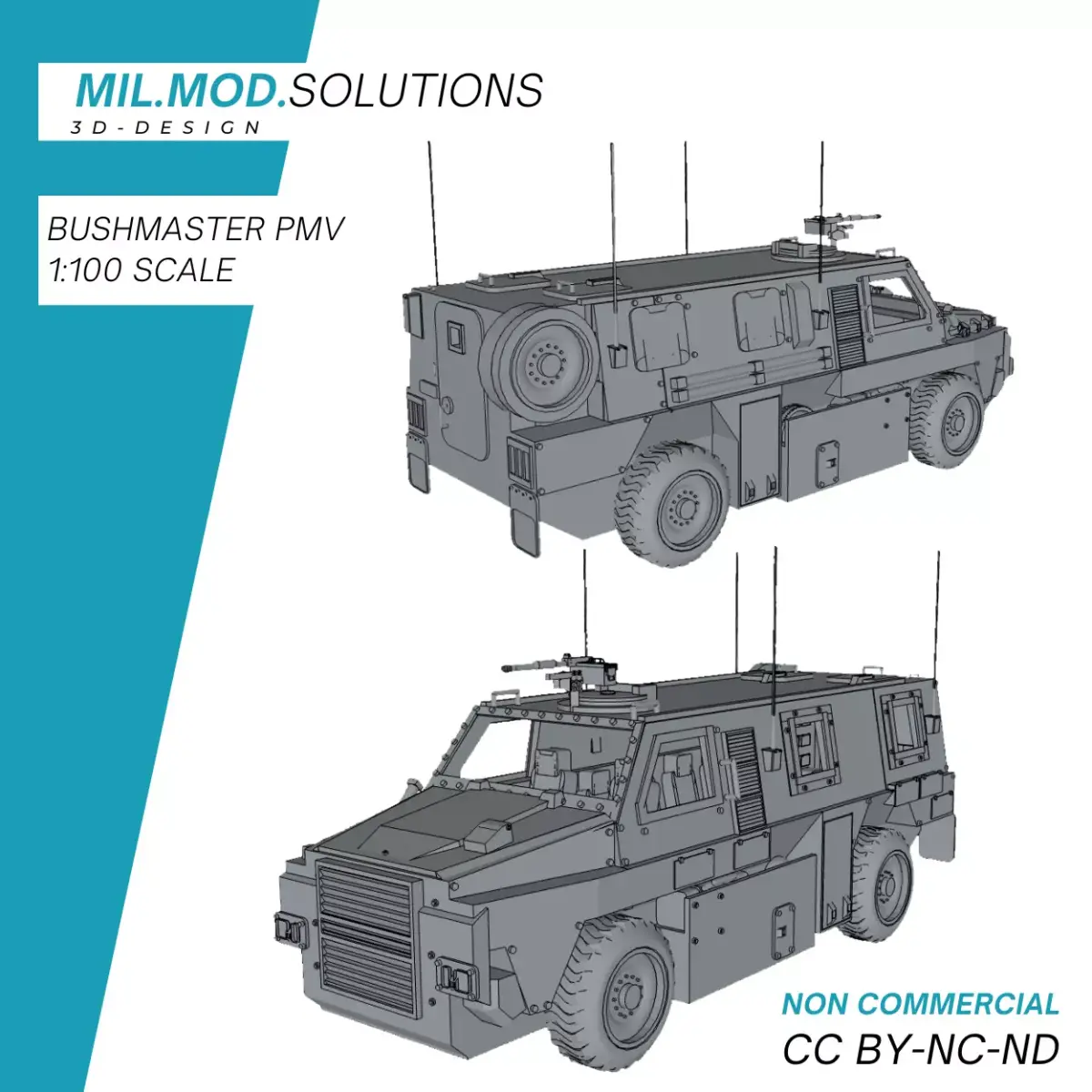 Bushmaster Protected Mobility Vehicle PMV 3D print model