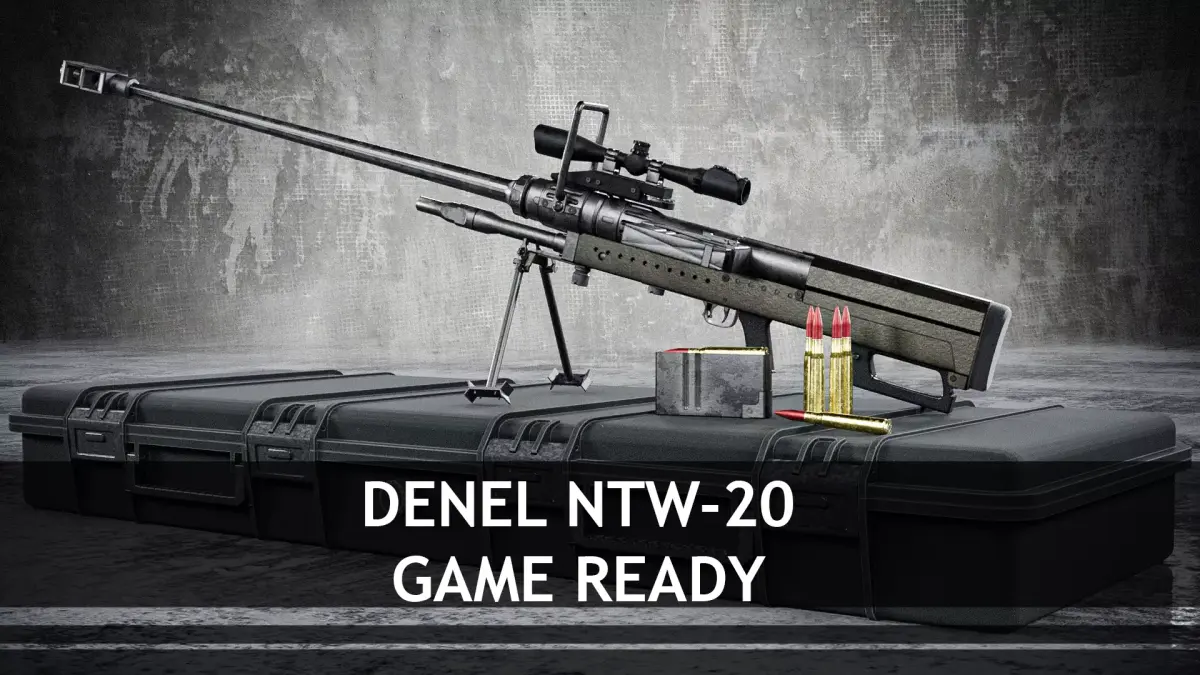 NTW-20 Anti-Materiel Rifle Low-poly 3D model