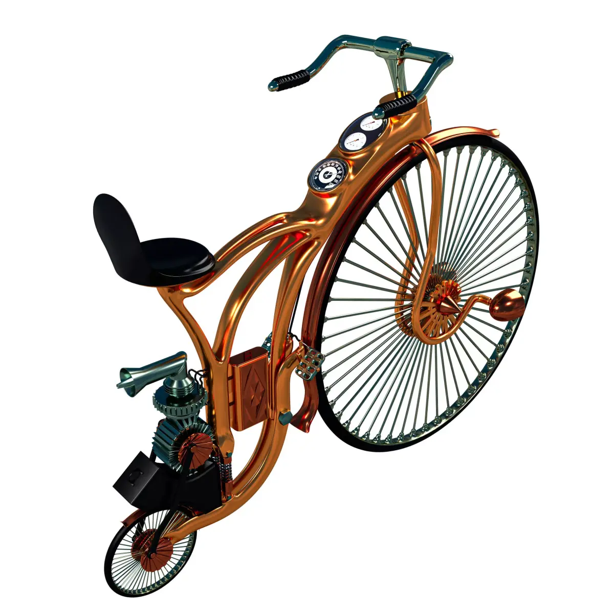 Steampunk bike - Steam-Jamesson 3D model