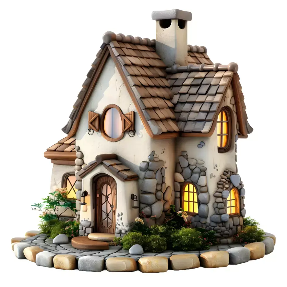 Whimsical Fairy Tale Home Stylized Fantasy House 3D model