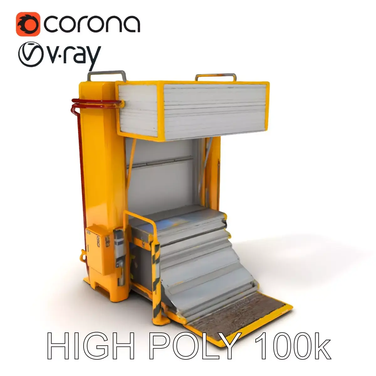 Industrial Loading Dock Station model pack Low-poly 3D model