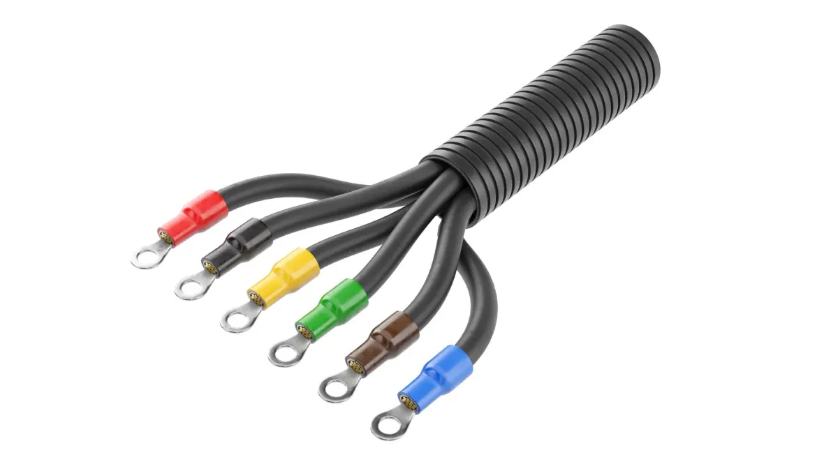6 Cores Electric Wire 3D model