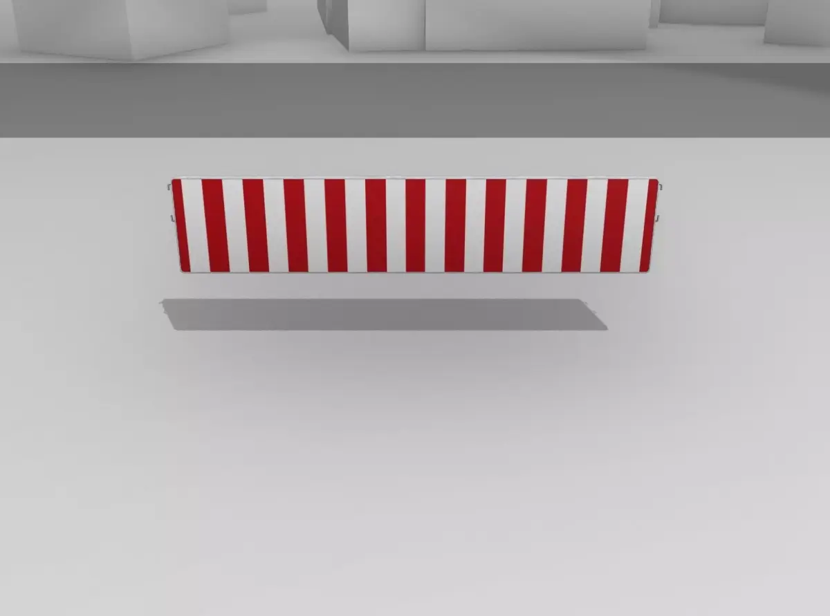Construction Barrier Version 1 600-39 500x2400mm Low-poly 3D model