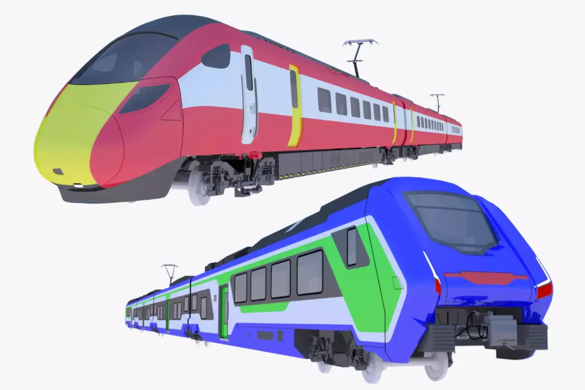 Hitachi trains UK and Italy 3D Model Pack