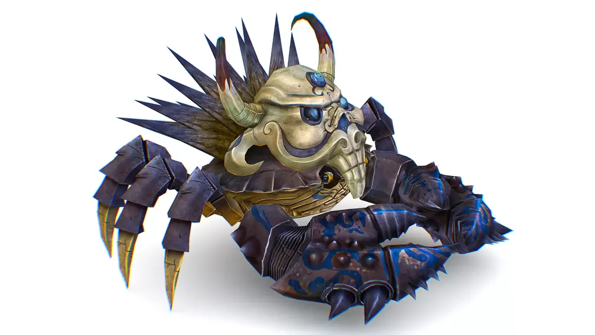 Blue Giant Crab Shell Crayfish Arthropods Sea Animal Low-poly 3D model purchase