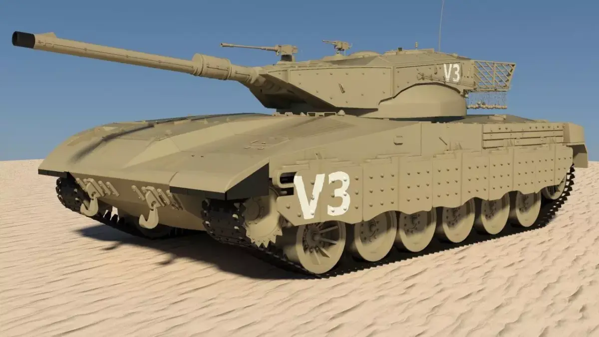 Tank Merkava II Israel Mental Ray 3D model