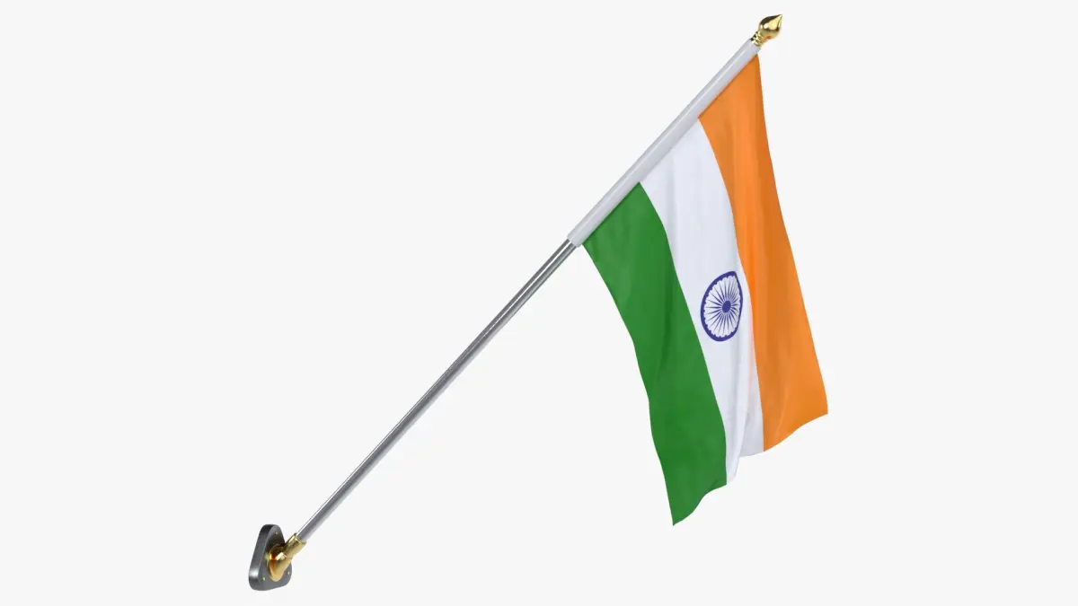  India Cloth Flag Wall Mount Animated 