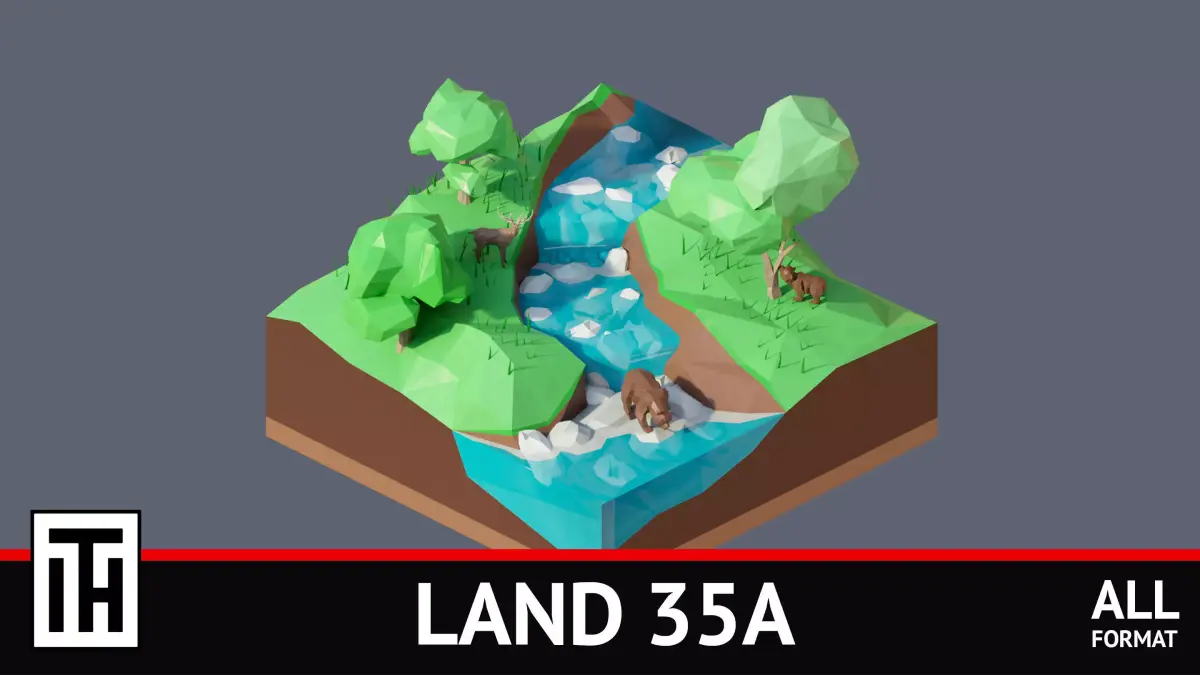 land 35A Low-poly 3D model