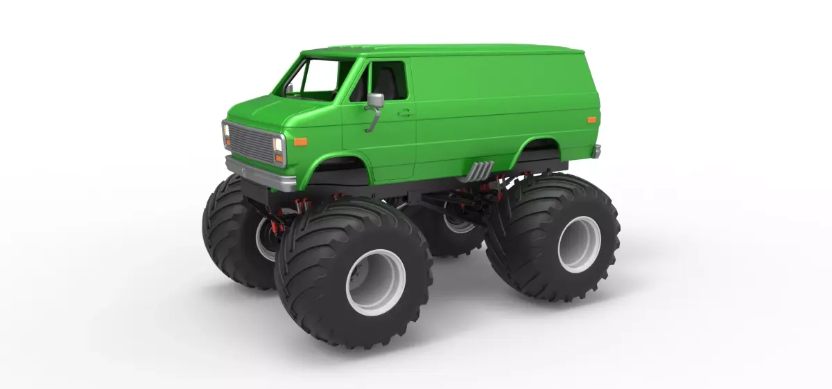 Monster Truck Van Scale 1 to 25 3D print model