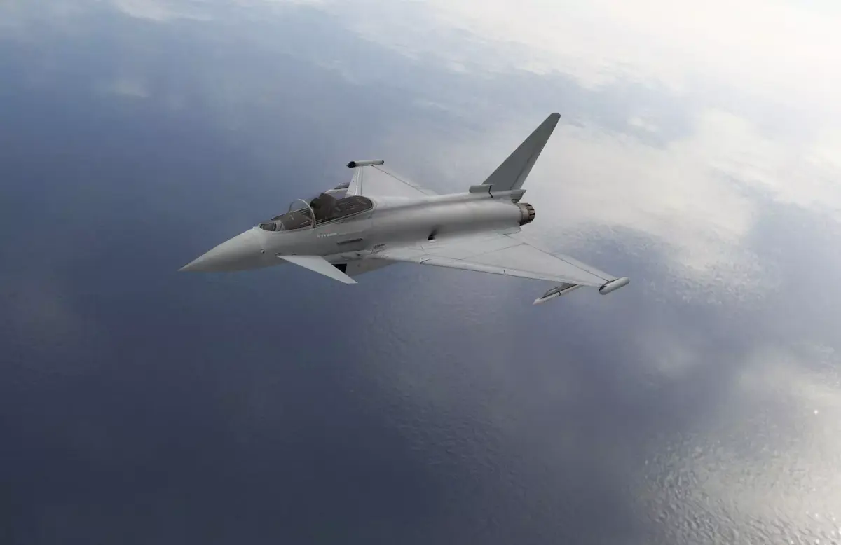 Eurofighter F2 Typhoon Low-poly 3D model