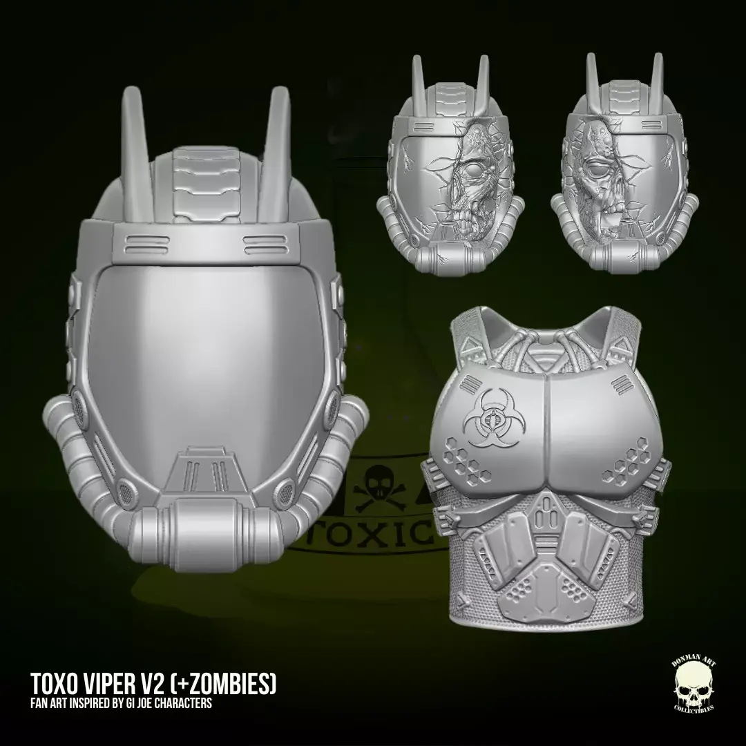 Toxo Viper Fan Art Kit 3D printable File For Action Figures 3D print model