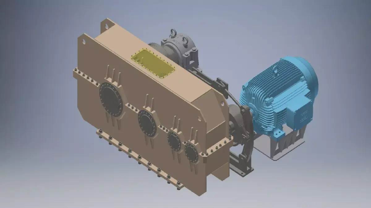3 Speeds reducer gearbox 3D model