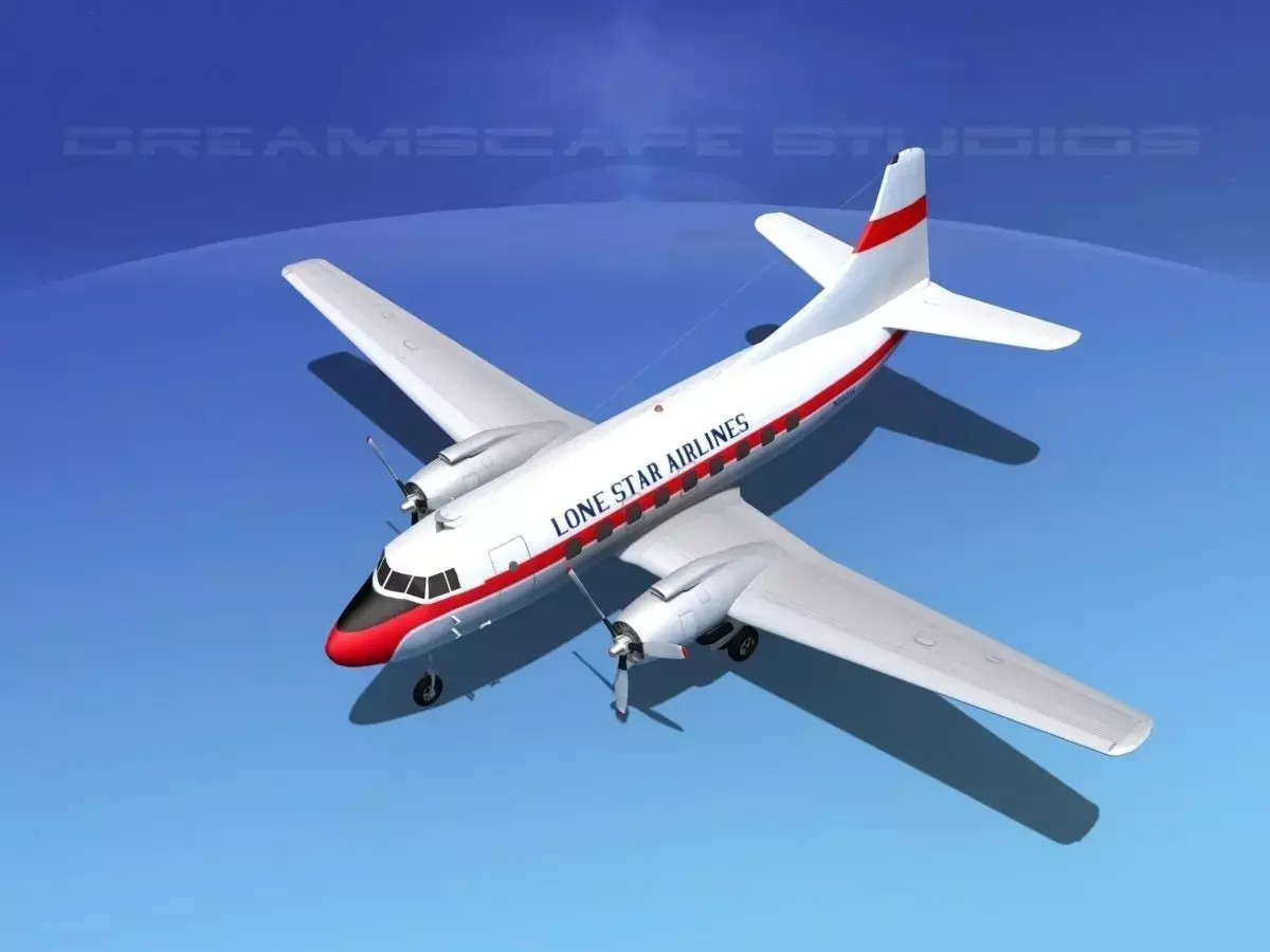 Martin 404  Lone Star Airlines 3D model