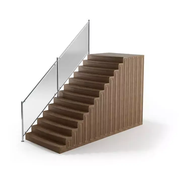 Screen Type Rail With Brown Stars 3D model