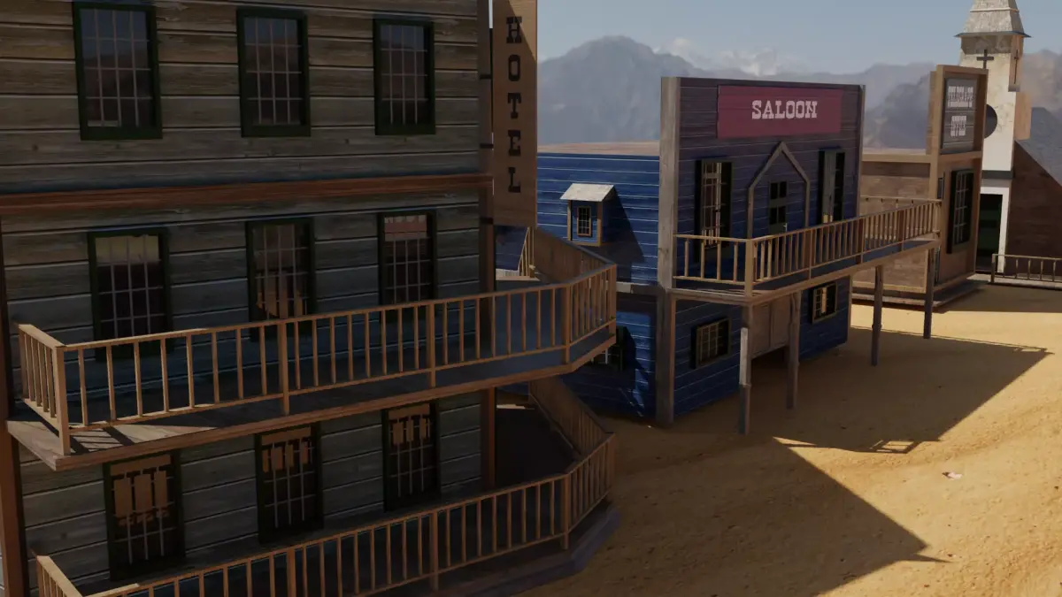 Western Town 3D model