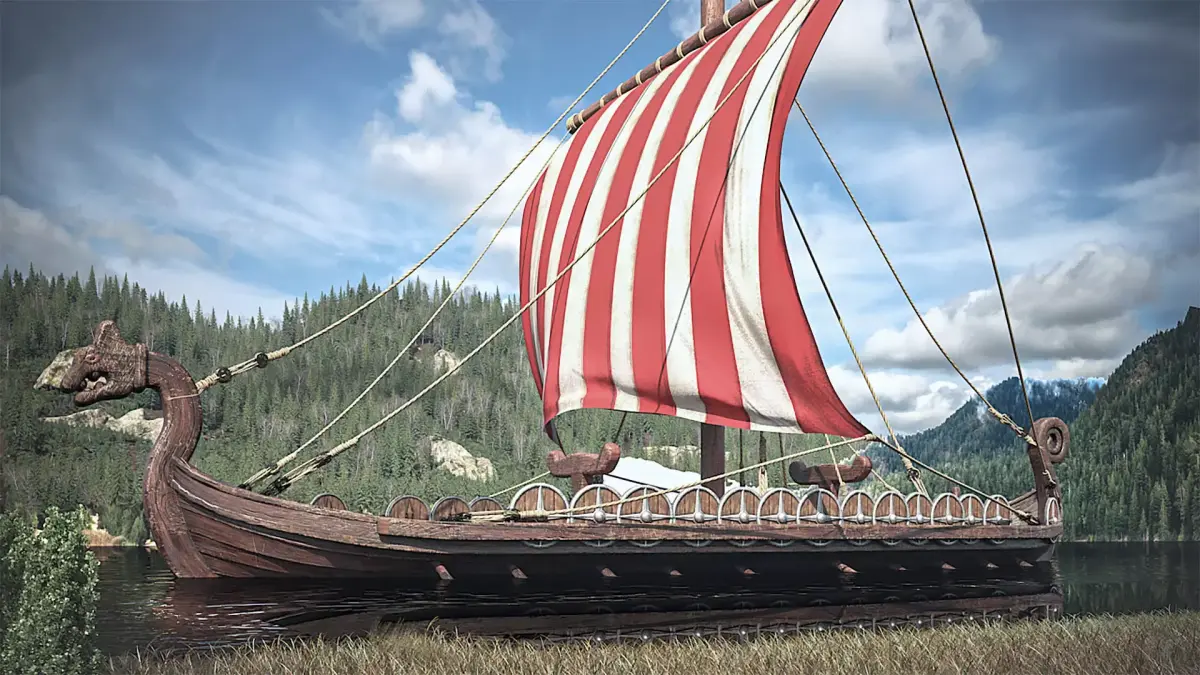 3D model Drakkar Viking Ship 3D model
