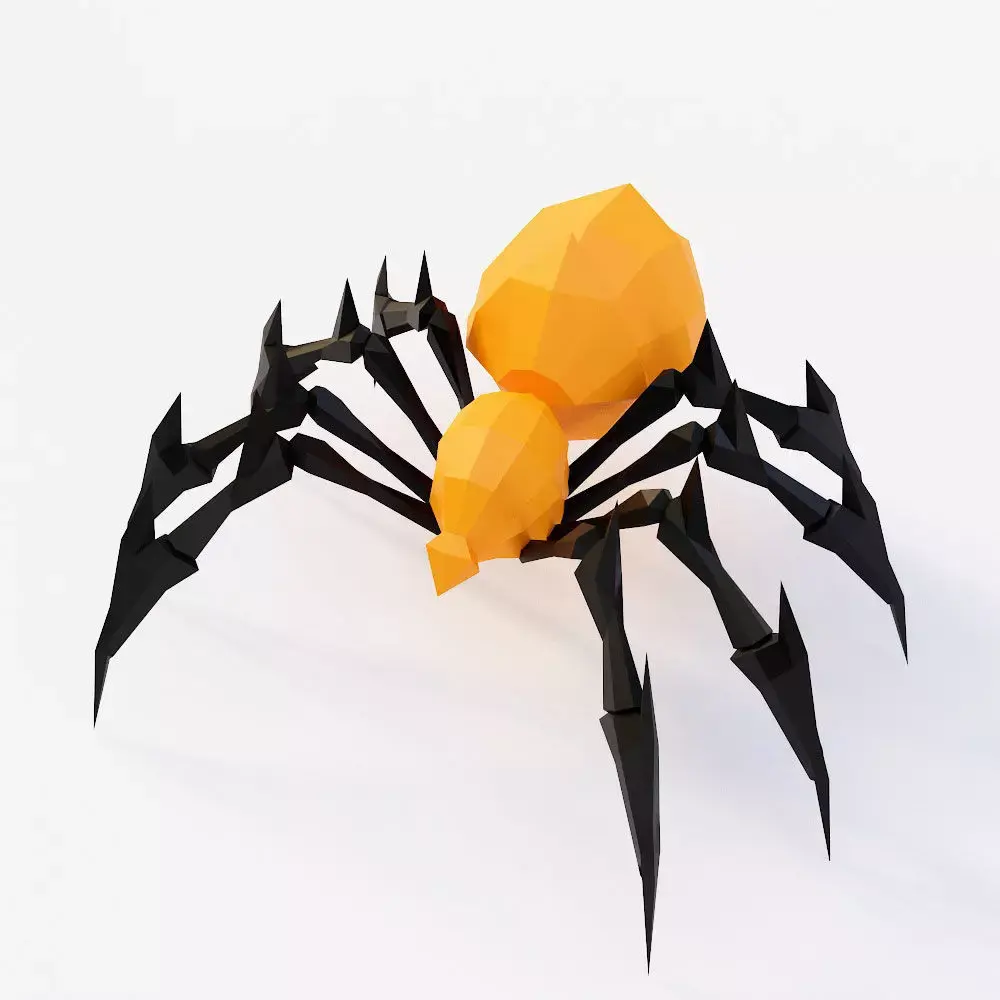 Spider toon 3d model  Low-poly 3D model