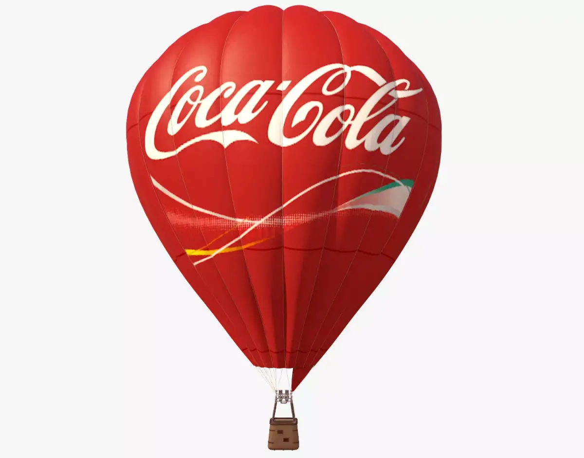 Air Balloon Coca Cola 3D model