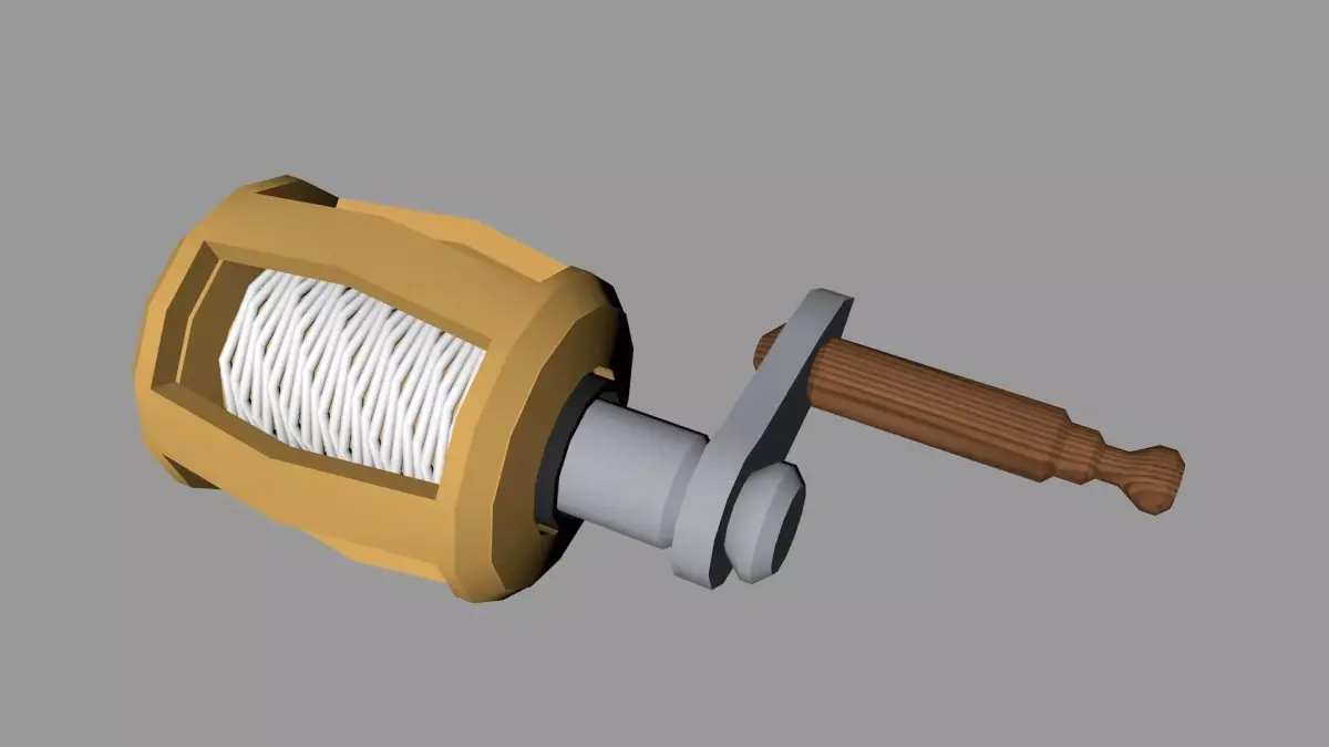 Fishing Reel Low-poly 3D model