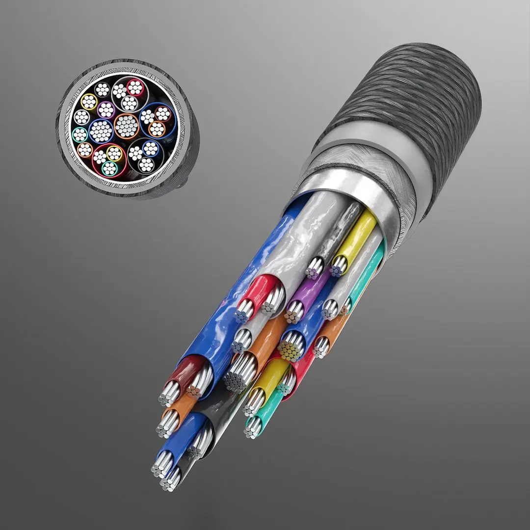 USB Type C Cable Cross Section Model 3D model