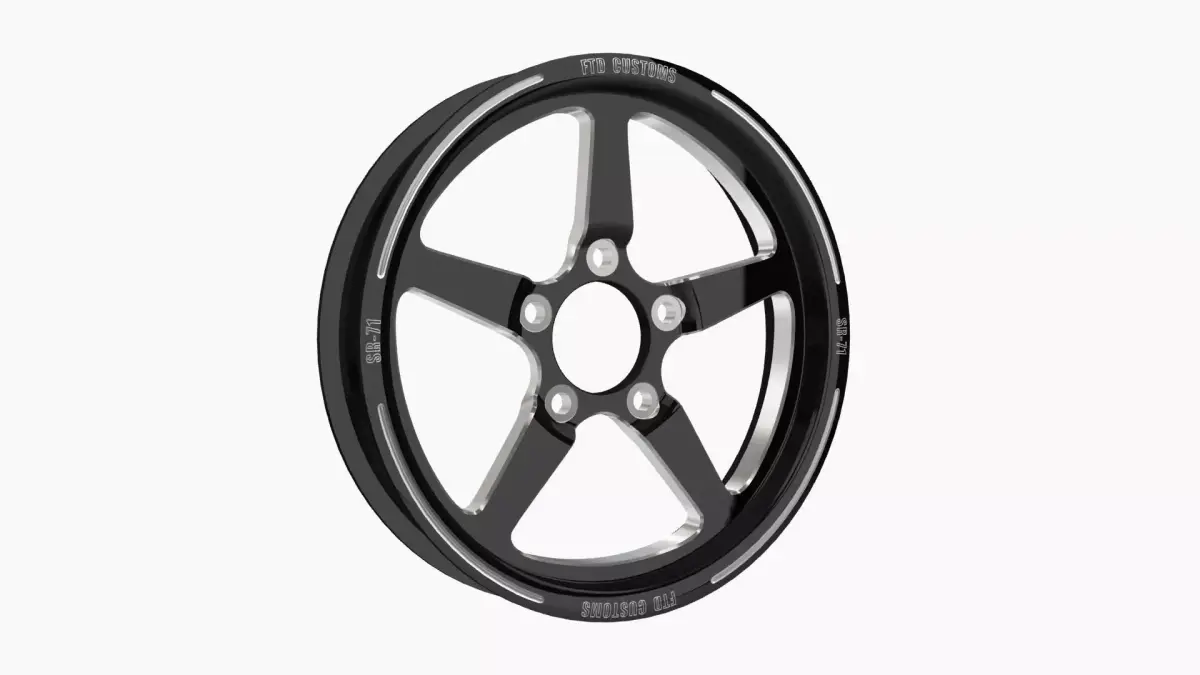 FTD Customs SR71 BC drag racing front wheel Low-poly 3D model