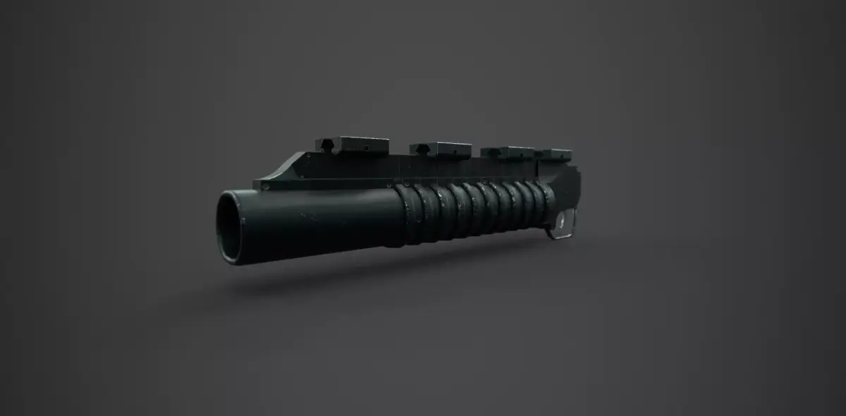 M203 Barrel Grenade Launcher Low-poly 3D model